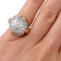Vinatge-diamond-platinum-yellow-gold-bombe-cocktail-ring