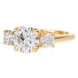 GIA 2.03cts J VVS2 14K Yellow Gold Three Stone Classic Engagement Ring|Dover Jewelry|