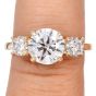 GIA 2.03cts J VVS2 14K Yellow Gold Three Stone Classic Engagement Ring|Dover Jewelry|