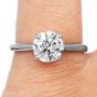 GIA 1.56 Carat H VVS2 Round Cut White Gold Solitaire Engagement Ring