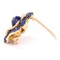 Sabbadini Invisible Mystery Set Sapphire Diamond Flower Brooch Pin