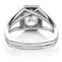 Diamond Pave Split Platinum Engagement Ring            
