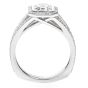 Diamond Pave Split Platinum Engagement Ring            