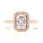 GIA Cushion Diamond D- VS2  18K Gold Engagement Ring