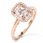 GIA Cushion Diamond D- VS2  18K Gold Engagement Ring
