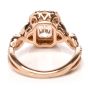 Diamond Twisted 18K Gold Halo Engagement Ring   