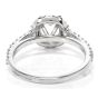 Diamond Baguette Halo Platinum Engagement Ring