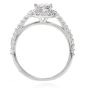 Diamond Baguette Halo Platinum Engagement Ring
