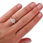 Diamond Baguette Halo Platinum Engagement Ring
