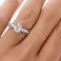Tacori GIA Cushion Pave Diamond Platinum Engagement Ring 