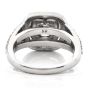 GIA Certified Diamond Split Shank Platinum Engagement Ring