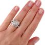 GIA Certified Diamond Split Shank Platinum Engagement Ring