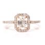 Cushion Halo GIA Diamond Rose Gold Engagement Ring