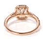 Cushion Halo GIA Diamond Rose Gold Engagement Ring