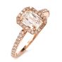 Cushion Halo GIA Diamond Rose Gold Engagement Ring