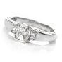 Tacori GIA Cushion Diamond Platinum Three Stone Engagement Ring 