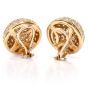Estate 6.75cts Bombe Diamond Clip-on 18k Gold Dome Earrings