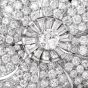 Vintage Floral Motif Diamond Platinum Lapel Pin Brooch Pendant