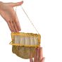 Antique Sapphire Filigree 14K Yellow Gold Mesh Hand Purse 