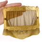 Antique Sapphire Filigree 18K Yellow Gold Mesh Hand Purse 