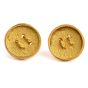 Estate Rope Button 18K Yellow Gold Men’s Cufflinks