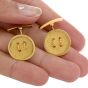 Estate Rope Button 18K Yellow Gold Men’s Cufflinks