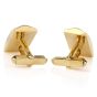 Estate Satin 18K Yellow Gold Rectangle Dome Men’s Cufflinks 