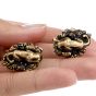 Estate Jungle Panther 14K Yellow Gold Men’s Cufflinks 