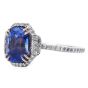 GIA 3.97 Carats Kashmir Blue Sapphire Diamond Platinum Engagement Ring 