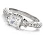 Tacori Diamond Platinum 3 Stone Engagement Semi-mount Ring