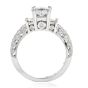 Tacori Diamond Platinum 3 Stone Engagement Semi-mount Ring