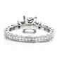 Tacori Diamond Platinum 3 Stone Eternity Engagement Semi-mount Ring