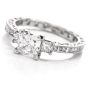 Tacori Diamond Platinum 3 Stone Eternity Engagement Semi-mount Ring