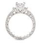 Tacori Diamond Platinum 3 Stone Eternity Engagement Semi-mount Ring