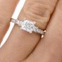 Tacori Diamond Platinum 3 Stone Eternity Engagement Semi-mount Ring
