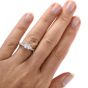 Tacori Diamond Platinum 3 Stone Eternity Engagement Semi-mount Ring