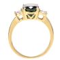 18K Diamond GIA Certified 3.12 Carat Tsavorite 3 Stone Engagement Ring