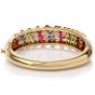 Estate 18K Diamond Sapphire Emerald Ruby  Gold Bangle Bracelet