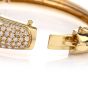 Estate 18K Diamond Sapphire Emerald Ruby  Gold Bangle Bracelet