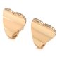 Roger Dubuis Diamond 18K Heart Clip On Earrings