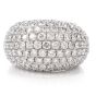 Estate Pave Diamond 18K Dome Cocktail Ring