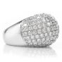 Estate Pave Diamond 18K Dome Cocktail Ring