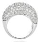 Estate Pave Diamond 18K Dome Cocktail Ring