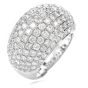 Estate Pave Diamond 18K Dome Cocktail Ring