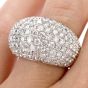 Estate Pave Diamond 18K Dome Cocktail Ring