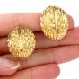 Estate 18K Shell Clip Earrings