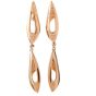 Designer Io Si Modern Rose Gold Pave DIamond 18K Dangling Earrings