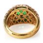 Vintage Tiffany and Co. Diamond GIA Emerald 18K Cocktail Ring