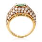 Vintage Tiffany and Co. Diamond GIA Emerald 18K Cocktail Ring