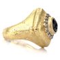 Vintage Buccellati Diamond Sapphire 18K Statement Ring - Dover Jewelry